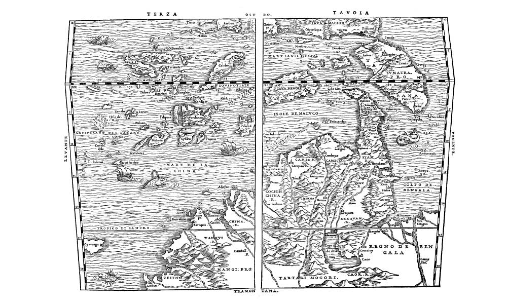 贾卡莫．迦斯卡尔迪（Giacomo Gastaldi）制作的地图