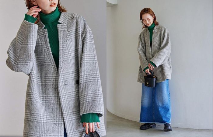 JS/MANTECO Shaggy Middle Coat（灰）