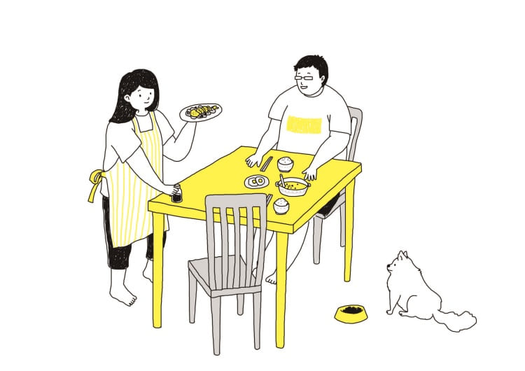 牧琪 插畫 療癒 日常生活 台灣插畫家 夫妻 勉強及格的生活