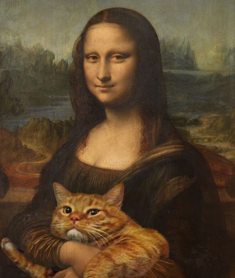 Zarathustra 俄国 油画 插画 艺术 猫咪 喵皇 达文西 蒙娜丽莎的微笑