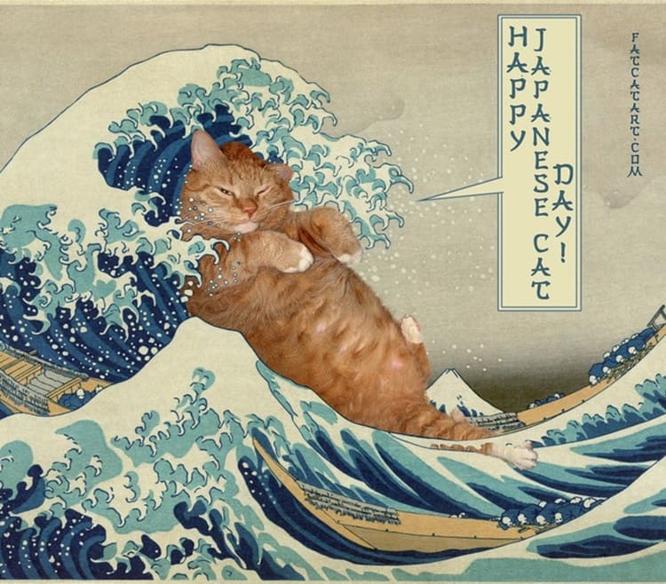 Zarathustra 俄国 油画 插画 艺术 猫咪 喵皇 日本 浮世绘