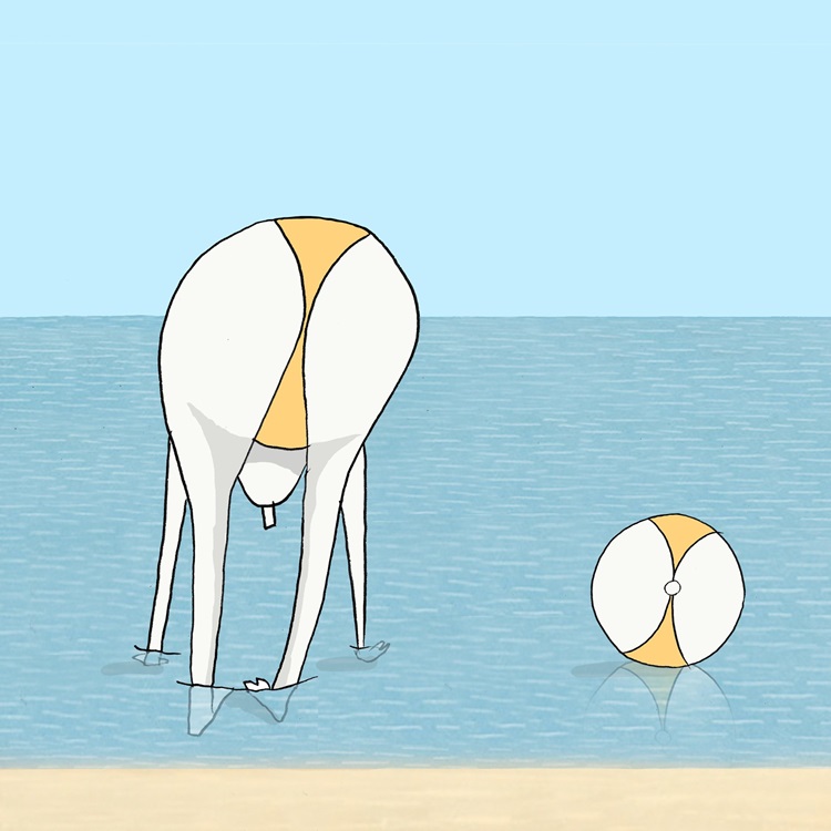 Yuval Robichek 以色列插畫 以色列 放鬆度假 海邊 放鬆心情 度假插畫