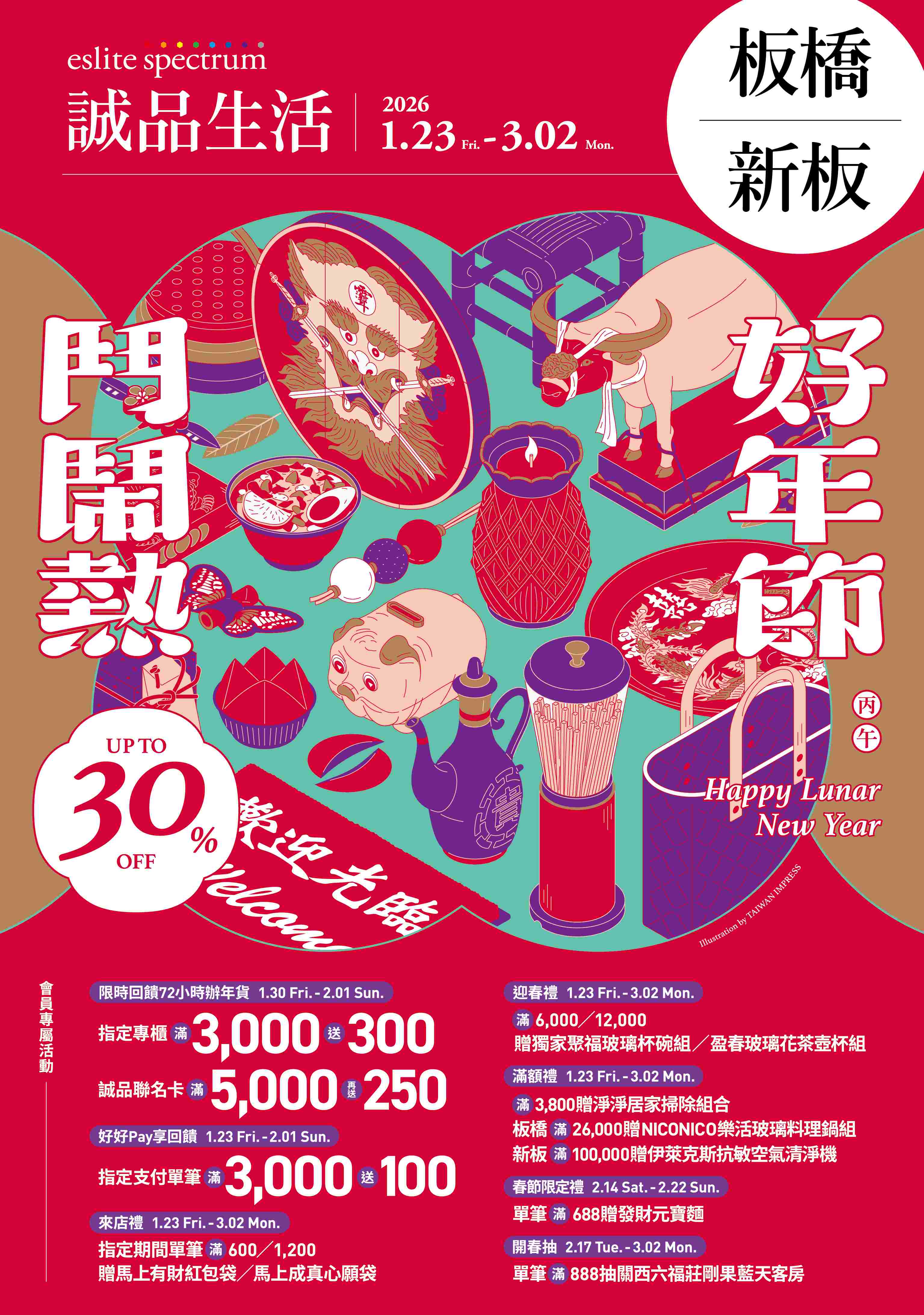 雙板｜2026 誠品生活好年節 鬥鬧熱