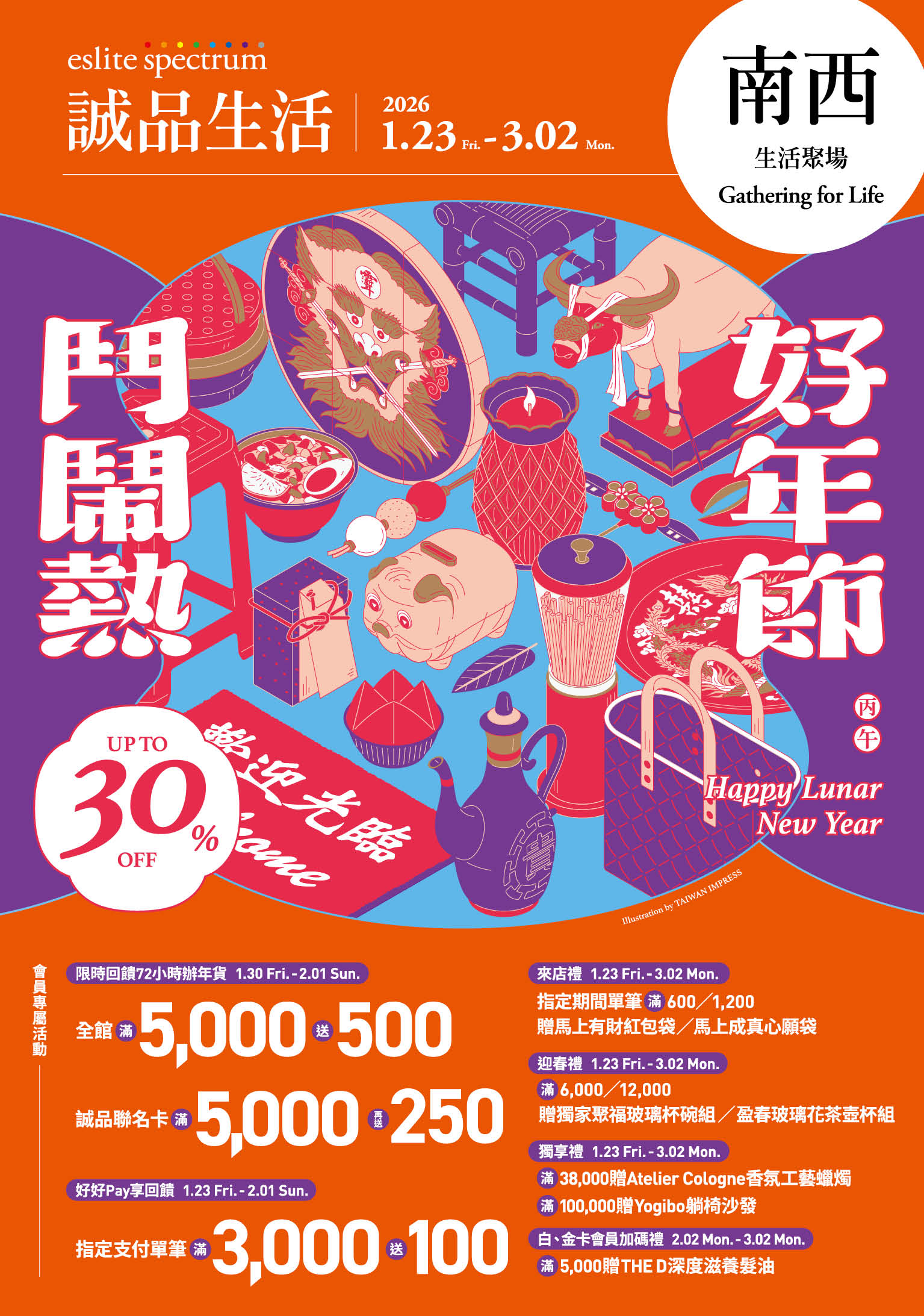 南西｜2026 誠品生活好年節 鬥鬧熱