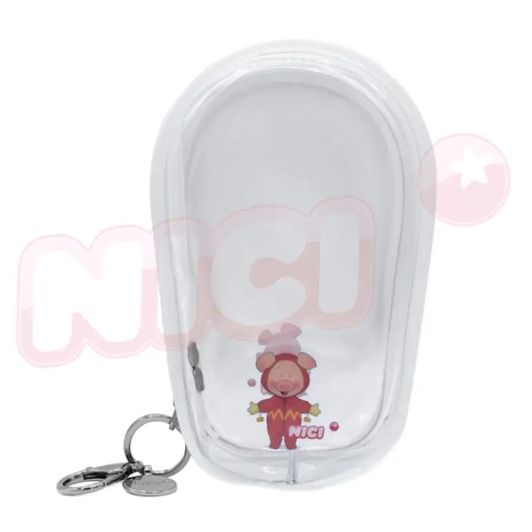 NICI万用白色收纳包/ 大/ 小猪威比