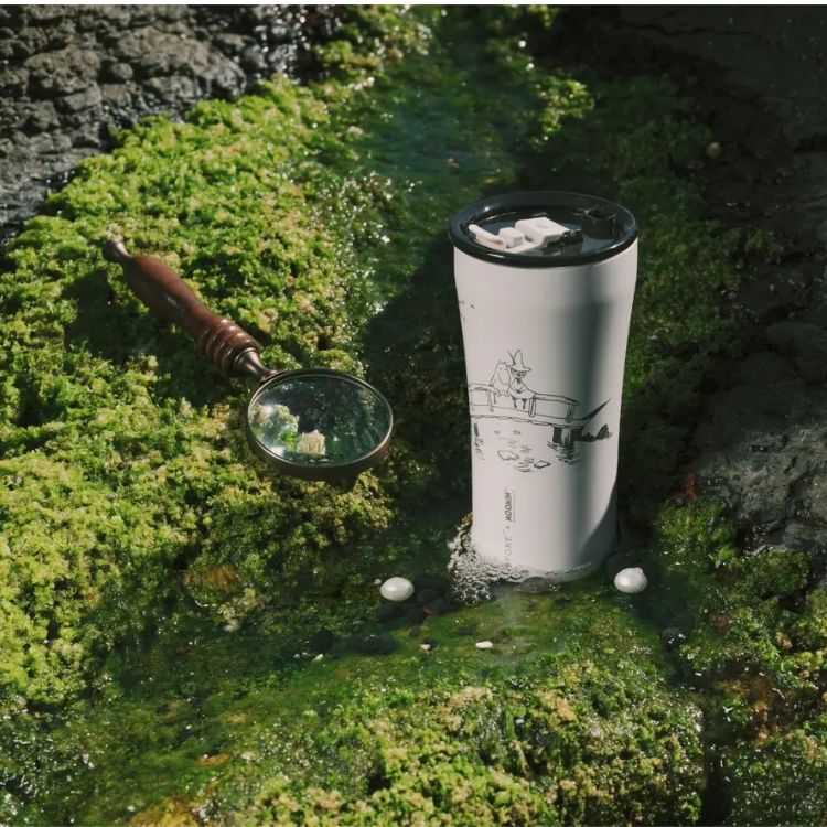 STTOKE x MOOMIN姆明聯名系列陶瓷保溫瓶/ 橋畔物語/ 16oz