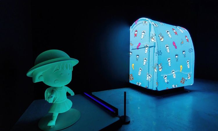 《櫻桃小丸子原作40週年特展》亮點三：絢爛光影特效，回味童年的電視時光