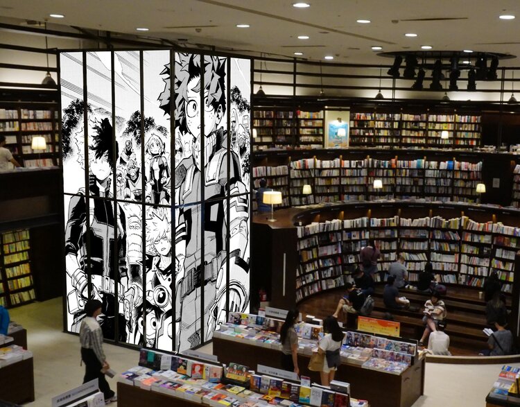 英雄集結誠品書店中友店!超人氣英雄作品《我的英雄學院》經典場面放大 6 米高|2026 誠品動漫祭(圖為合成示意圖)