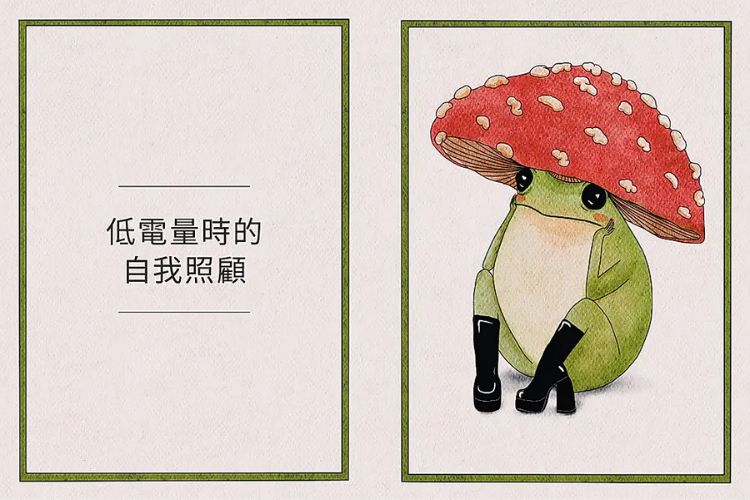 菇蛙小姐照顾自己的疗癒语录一：有时候，带着爱与同理心去想像「小时候的你」，会比面对现在的自己容易许多